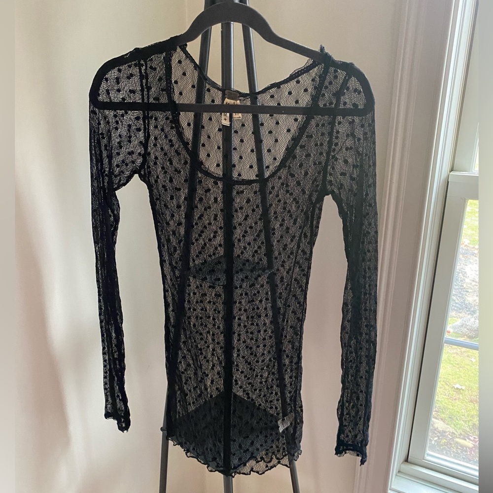 Lace long sleeve shirt